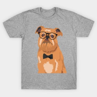 Cool Hipster Griffon Bruxellois Dog T-Shirt for Dog Lovers T-Shirt